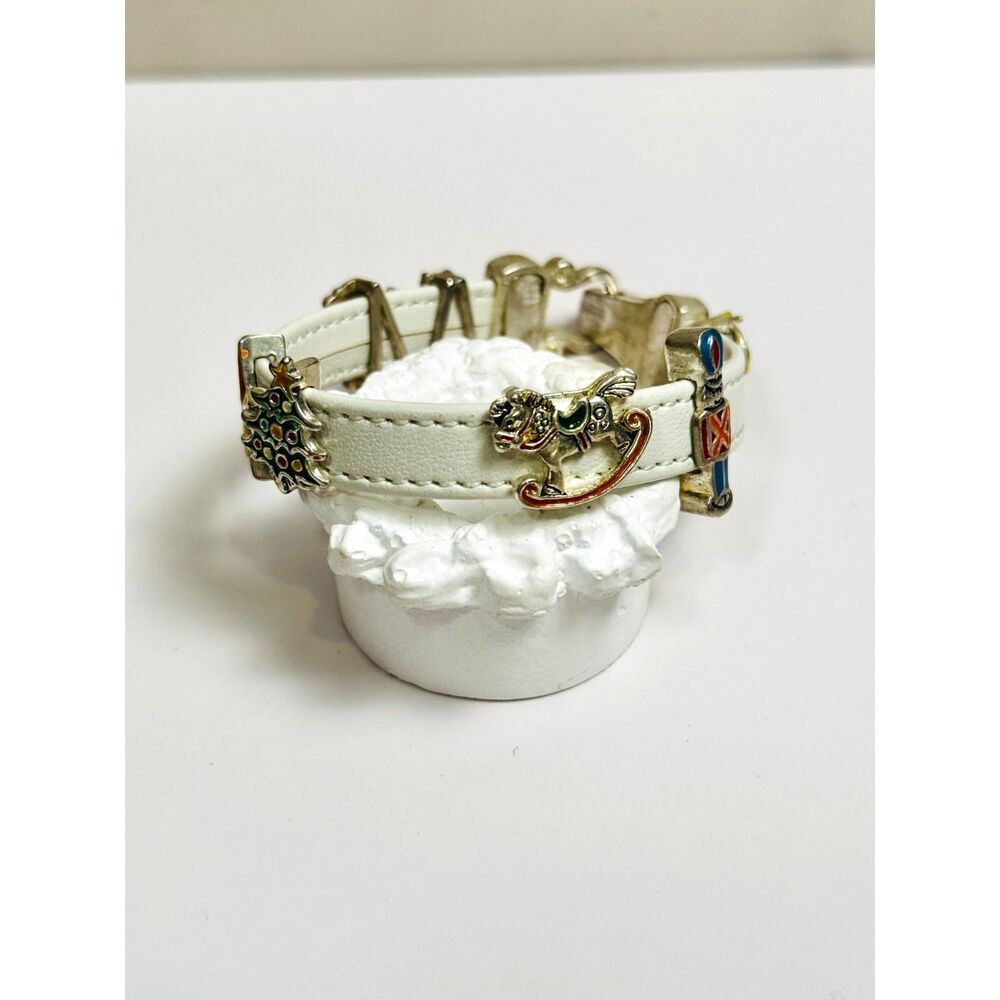 Vintage Silverplated Christmas Charm Bracelet